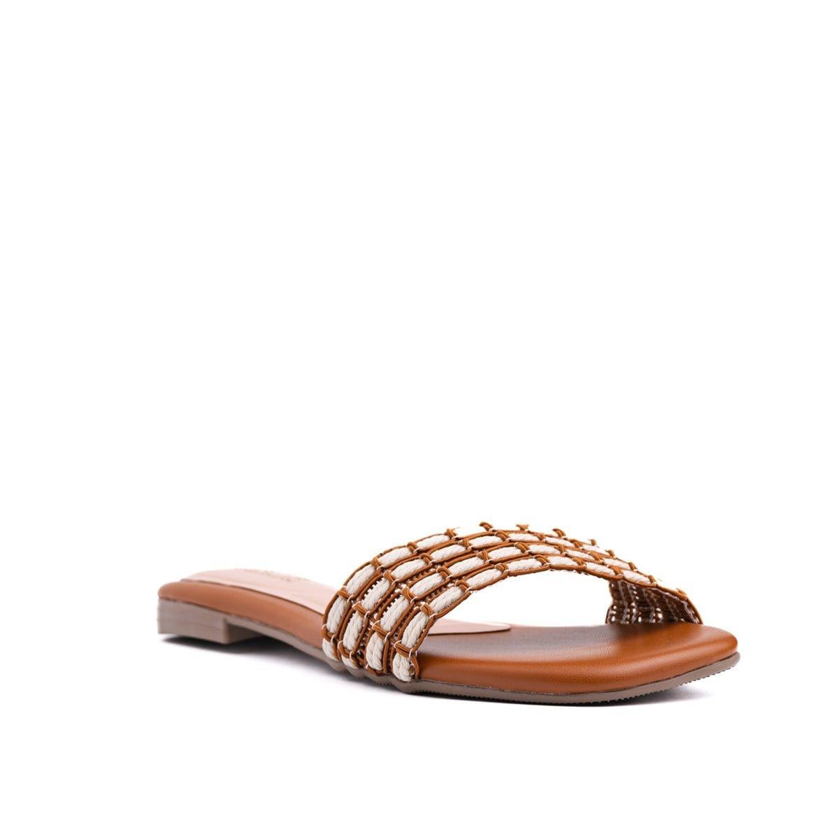 SANDALIAS CASUALES MUJER LONUT CAMEL - 5