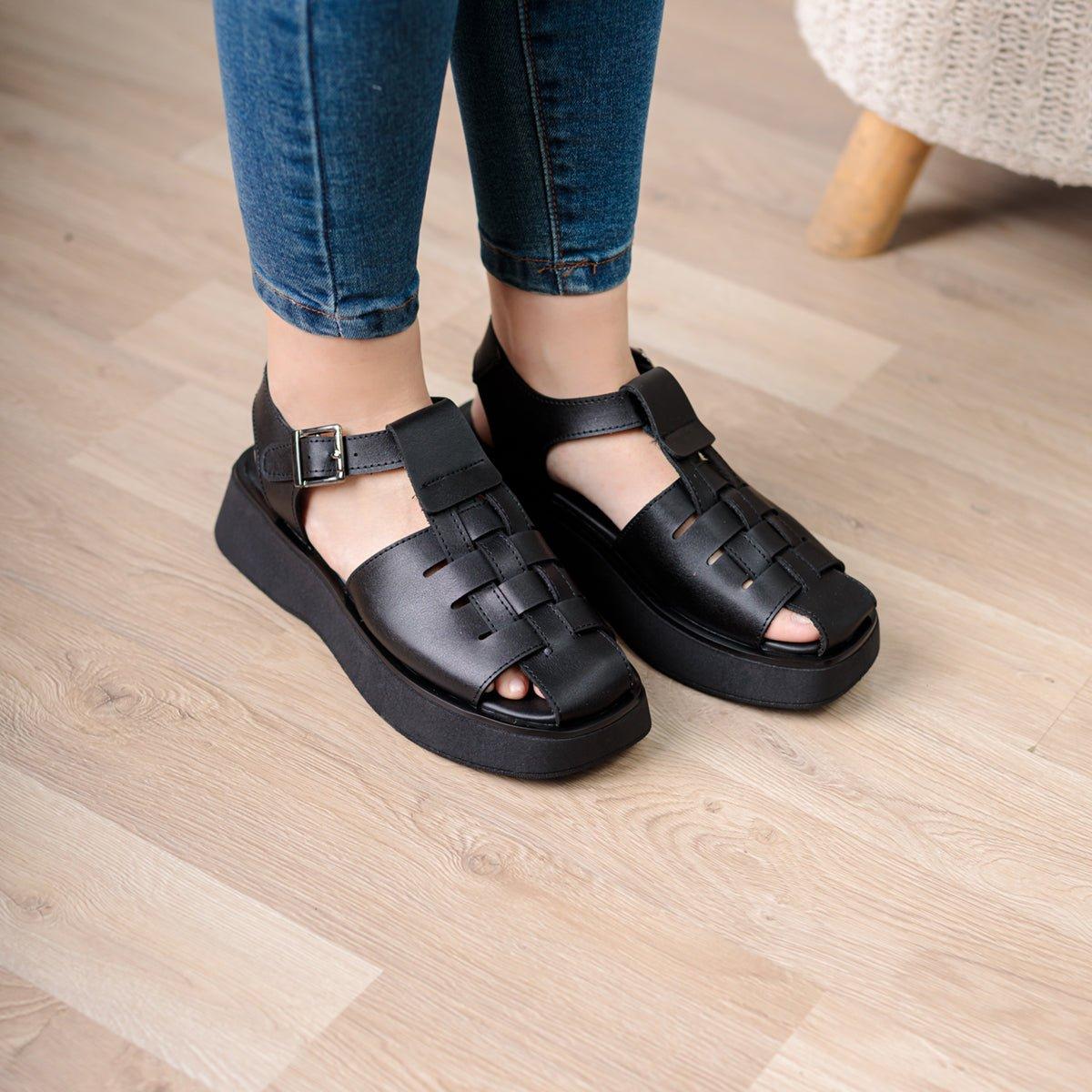 SANDALIAS CASUALES MUJER GOPA NEGRO - 2