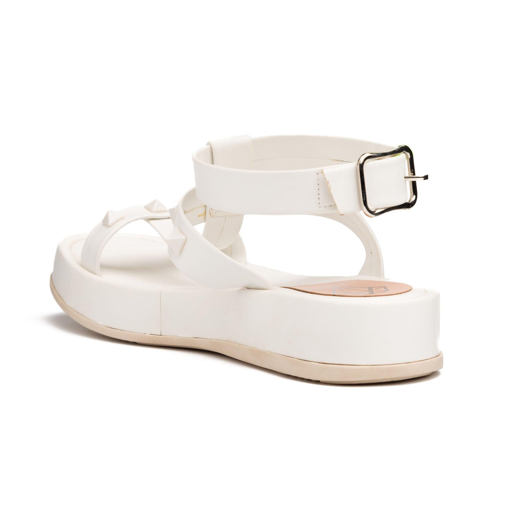 SANDALIAS CASUALES MUJER OVALLE BLANCO - 4