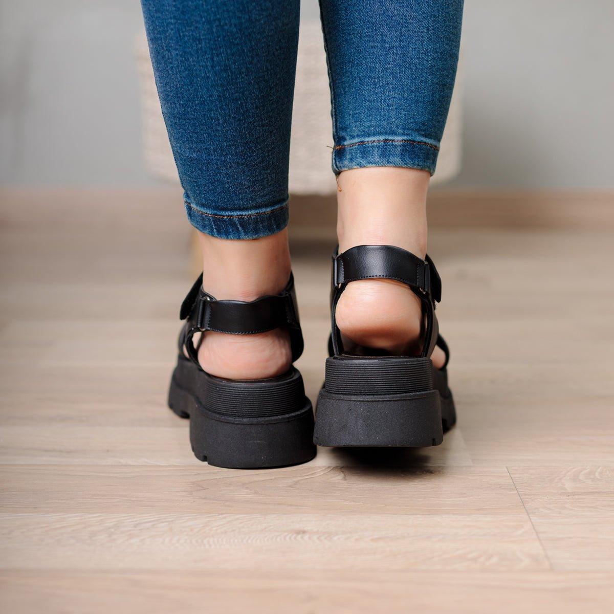 SANDALIAS CASUALES MUJER ETCHE NEGRO - 3