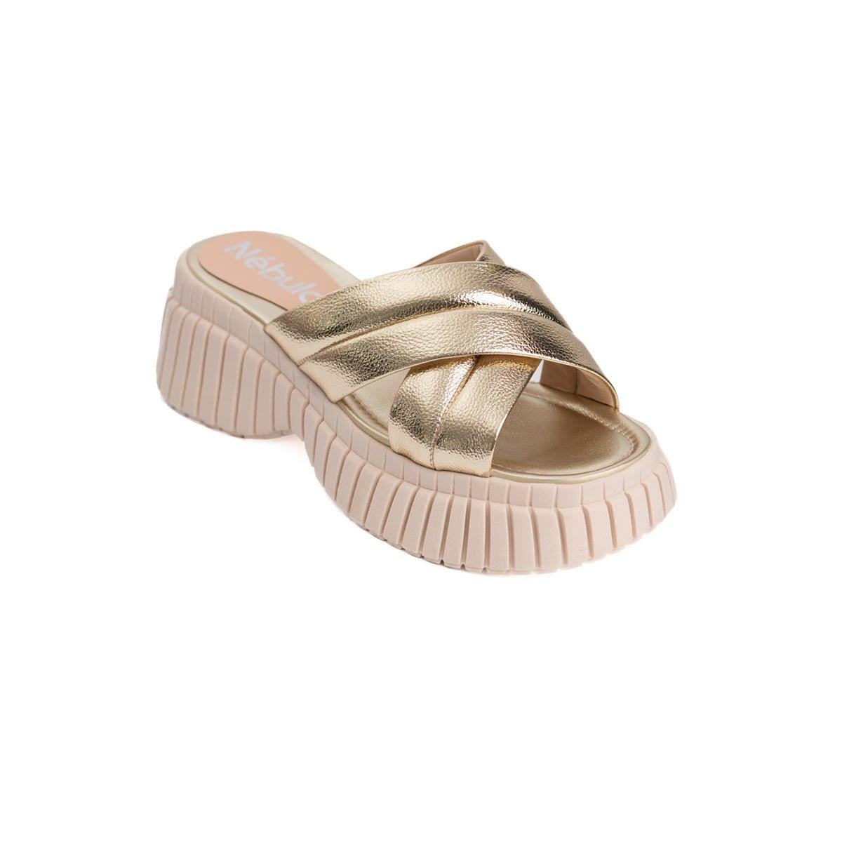 SANDALIAS CAUALES MUJER ABUMMA DORADO - 5