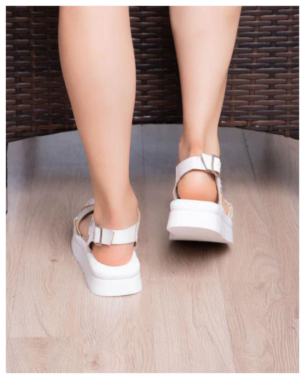 SANDALIAS CASUALES MUJER MONACO BLANCO - 3