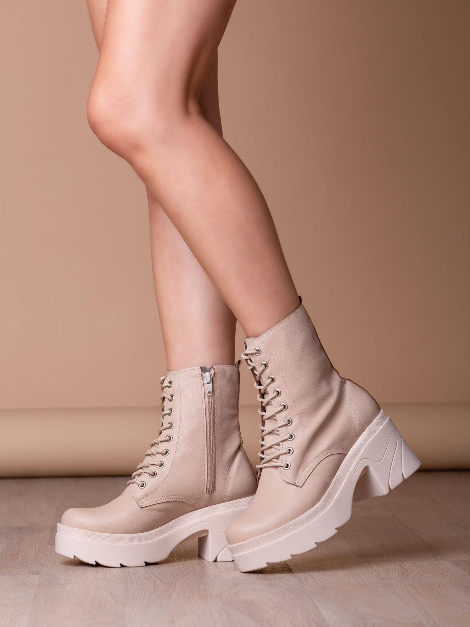 BOTAS MUJER VILLETA NUDE CUERO - 1