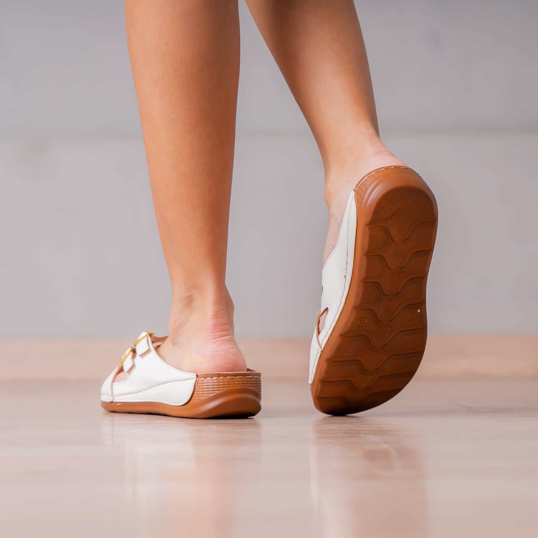 SANDALIAS CASUALES MUJER HERINODES BLANCO - 3
