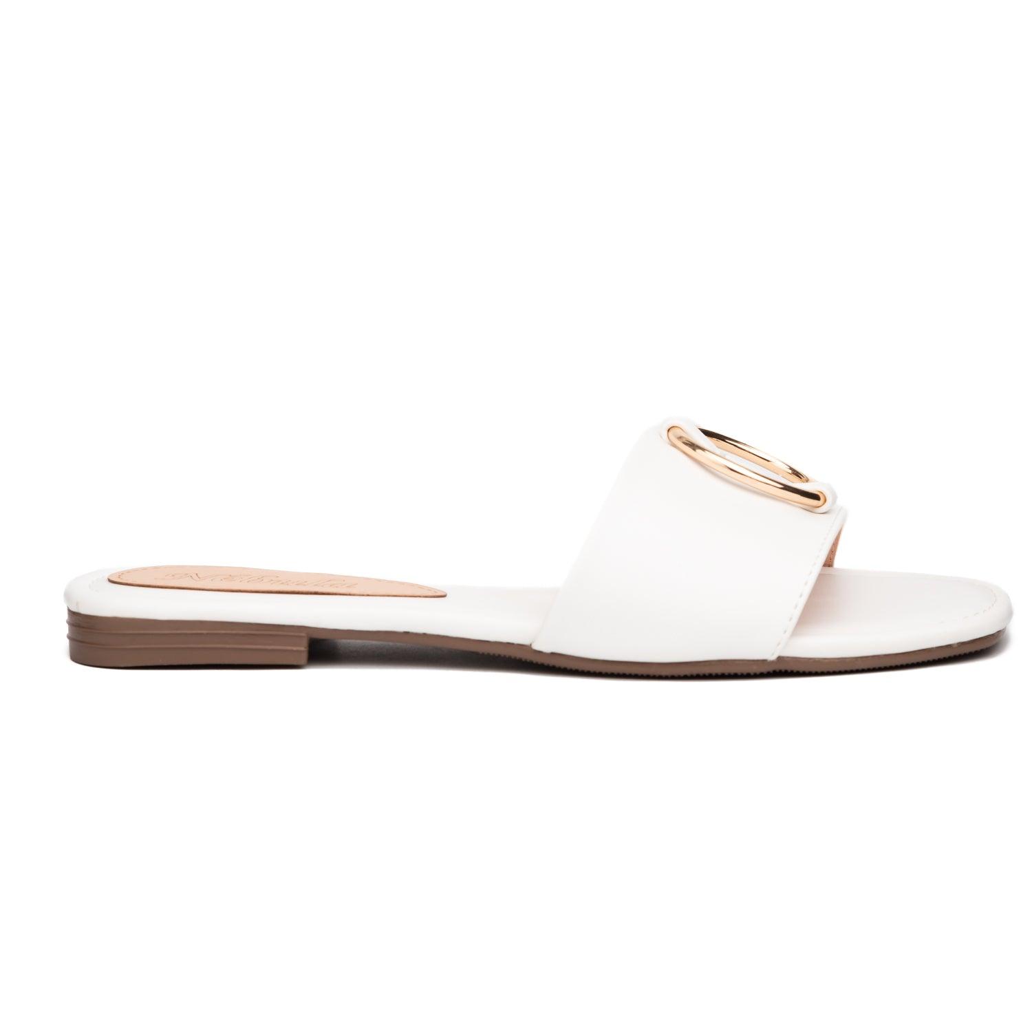 SANDALIAS CASUALES MUJER CIRCULO BLANCO - 4