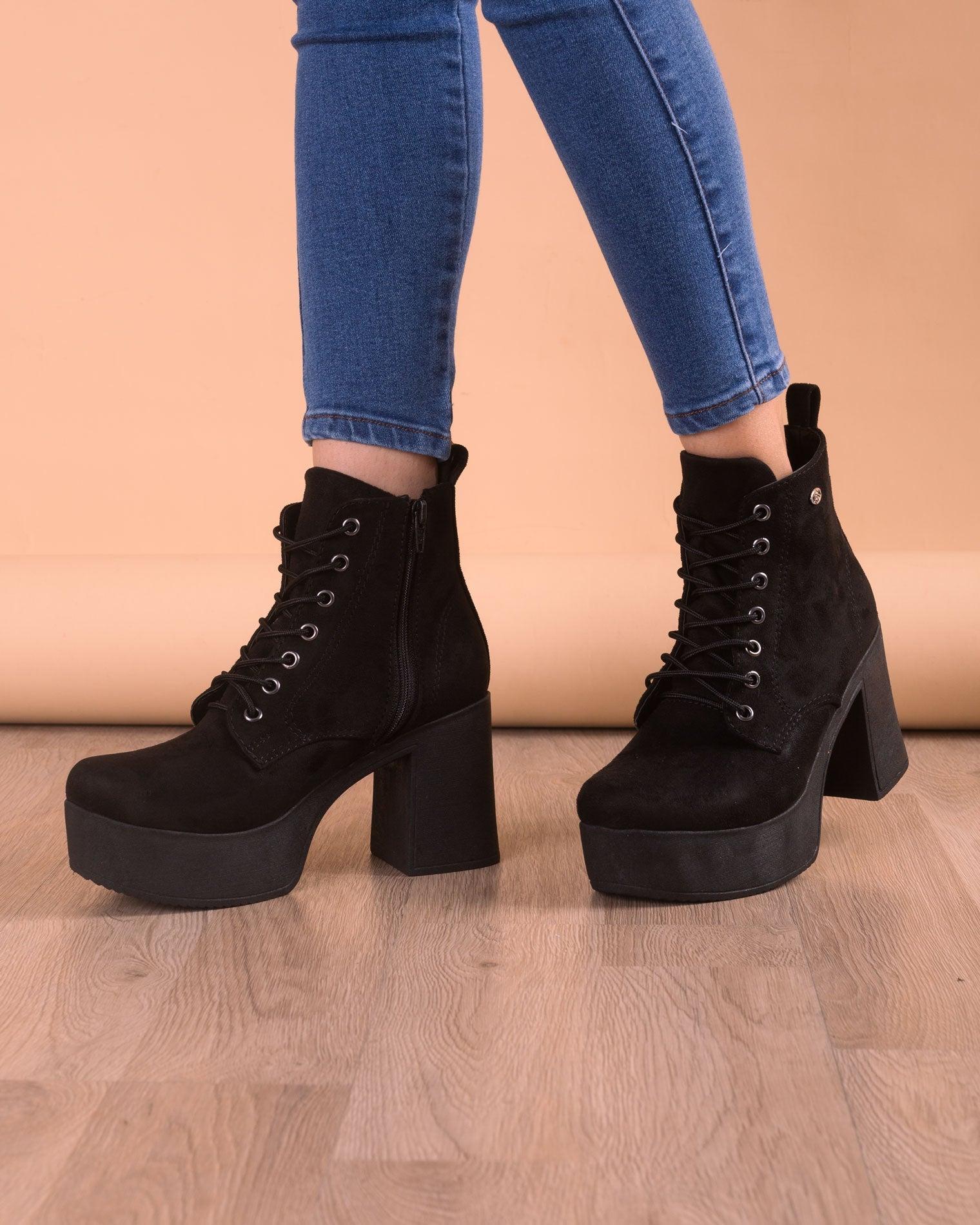BOTAS MUJER RAZGRAD NEGRO GAMUZA - 1