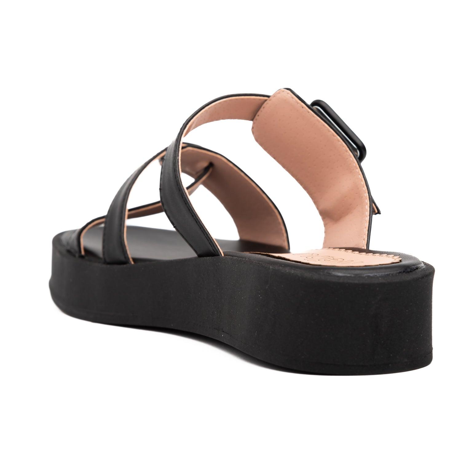 SANDALIAS CASUALES MUJER TEMUCO NEGRO - 4