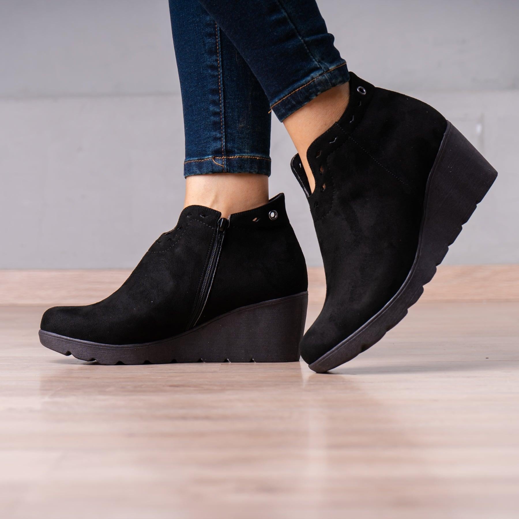 BOTINES MUJER ALTA NEGRO - 1