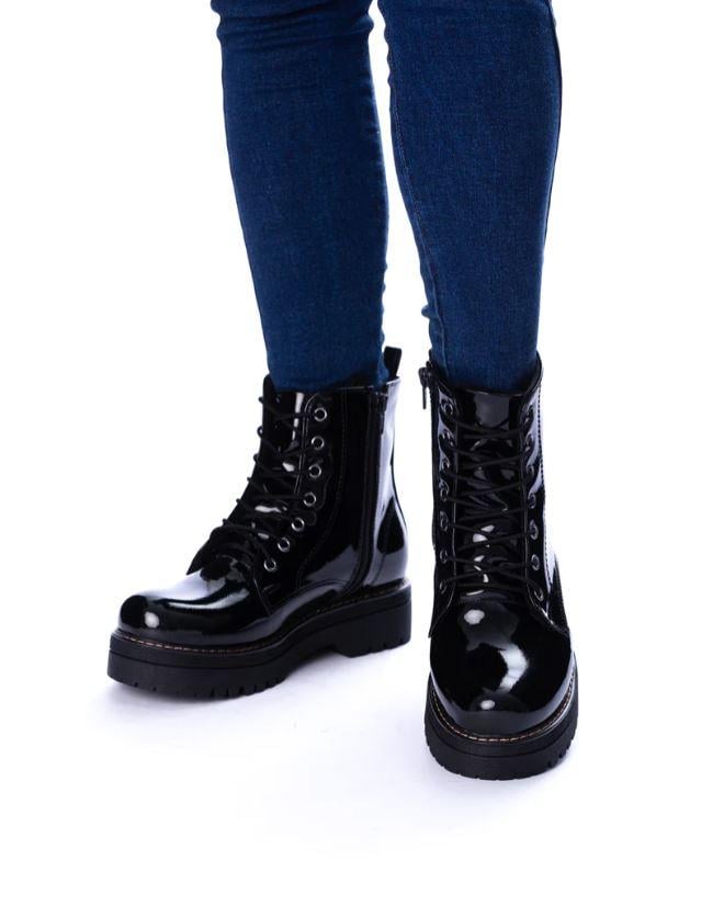 BOTAS MUJER BADO NEGRO CHAROL - 2