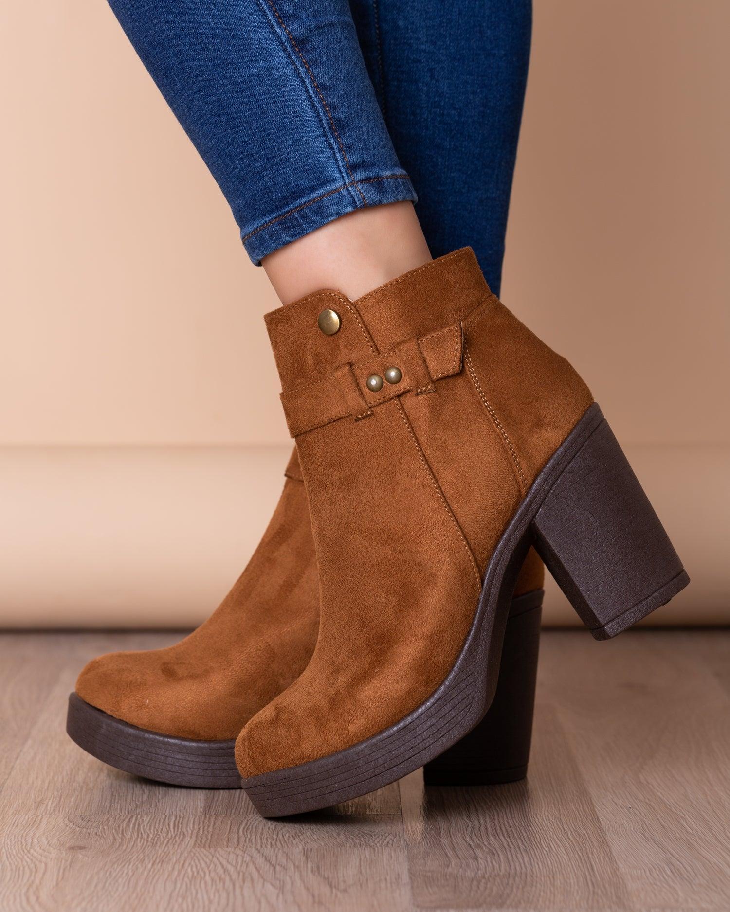 BOTINES MUJER BENDIGO CAMEL - 1