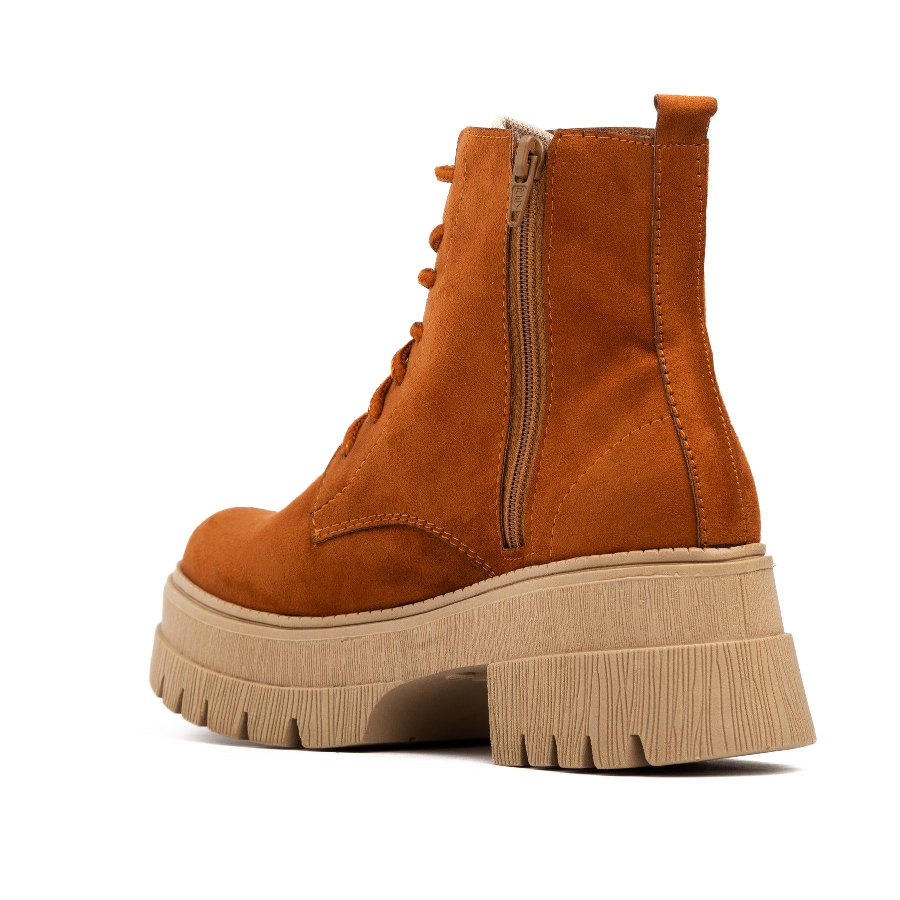 BOTAS MUJER SAN LORENZO CAMEL GAMUZA - 4