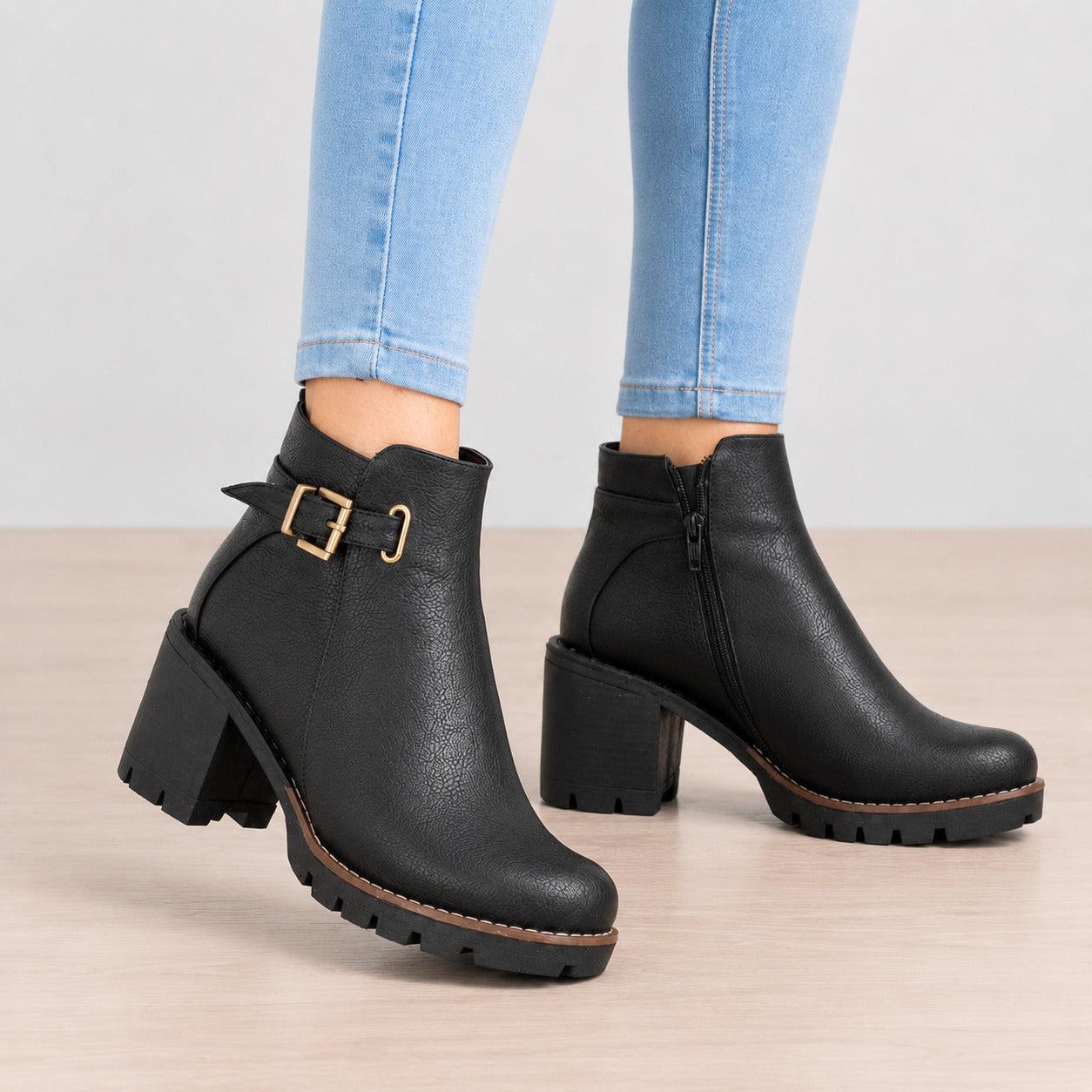 BOTAS MUJER HAMBURGO NEGRO - 1