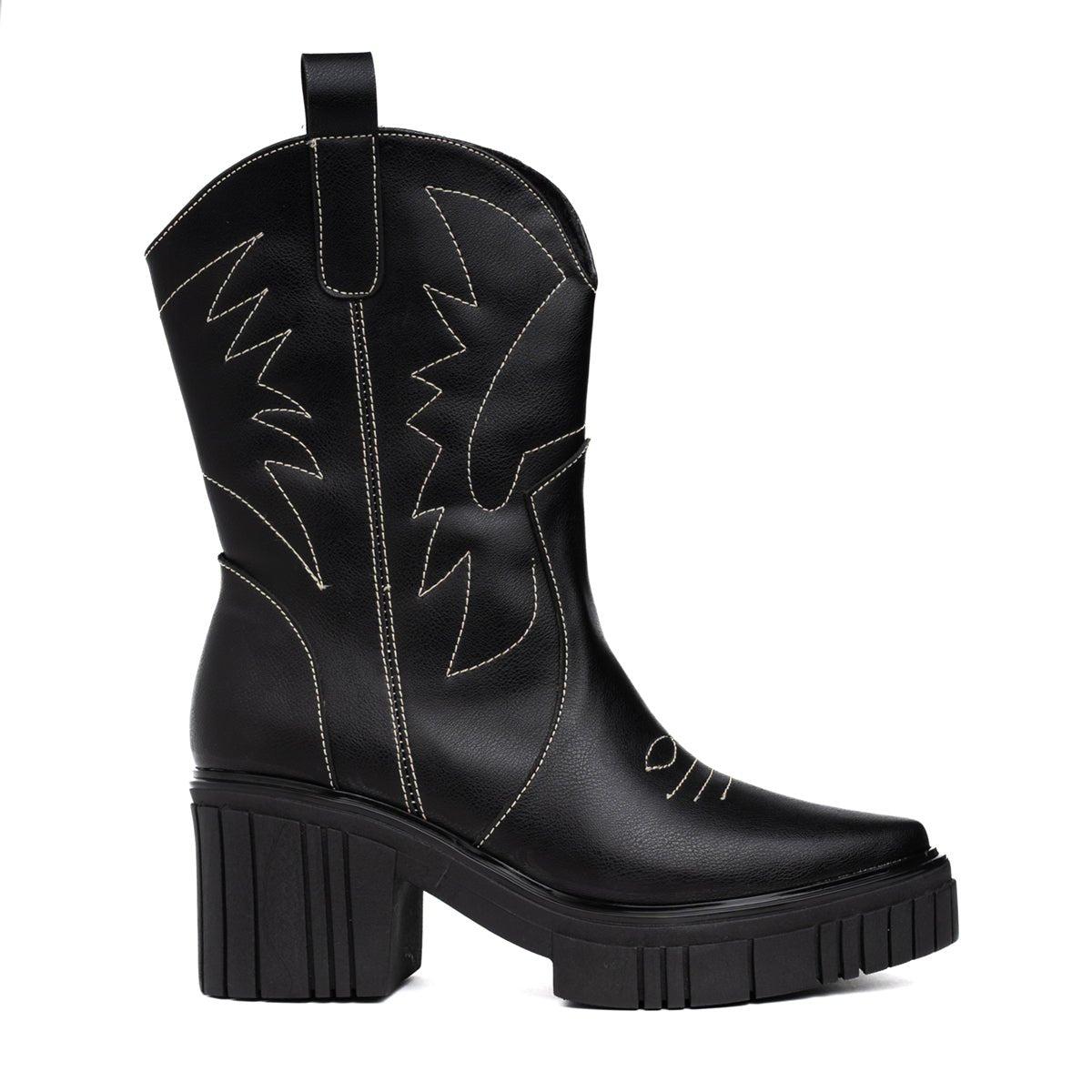 BOTINES MUJER WEST COAST NEGRO - 4
