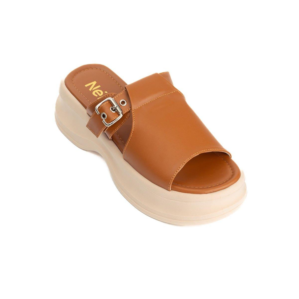 SANDALIAS CASUALES MUJER ANTUANE CAMEL - 6