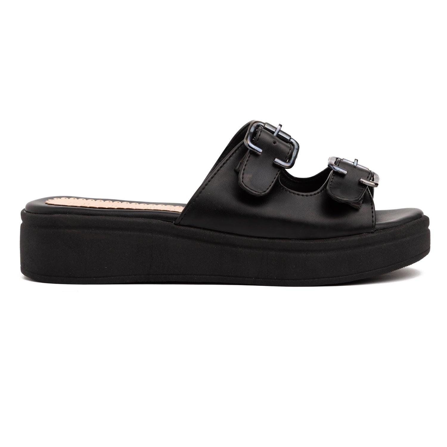SANDALIAS CASUALES MUJER BEIPOL NEGRO - 4