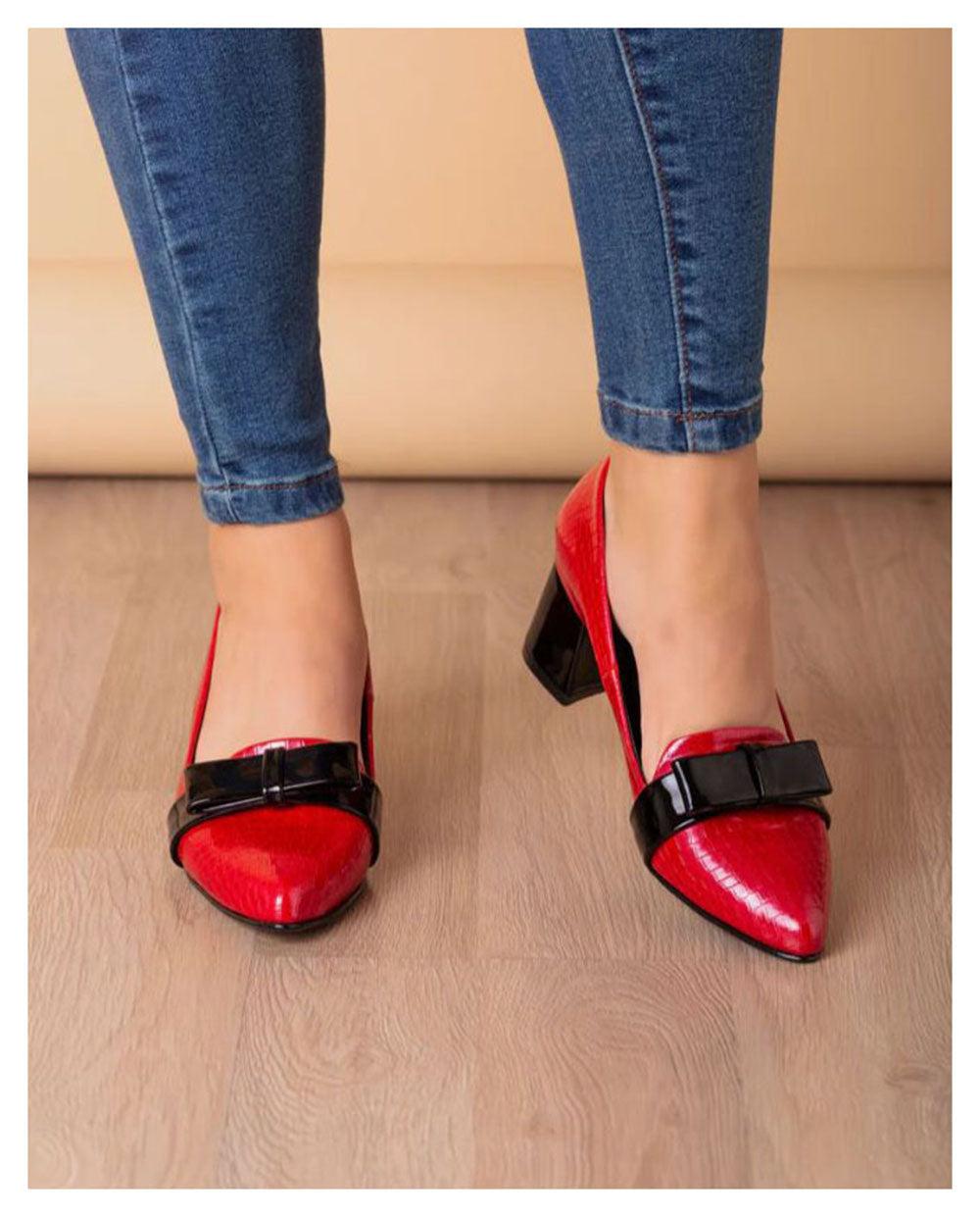 STILETTOS MUJER RODAS ROJO CHAROL - 2