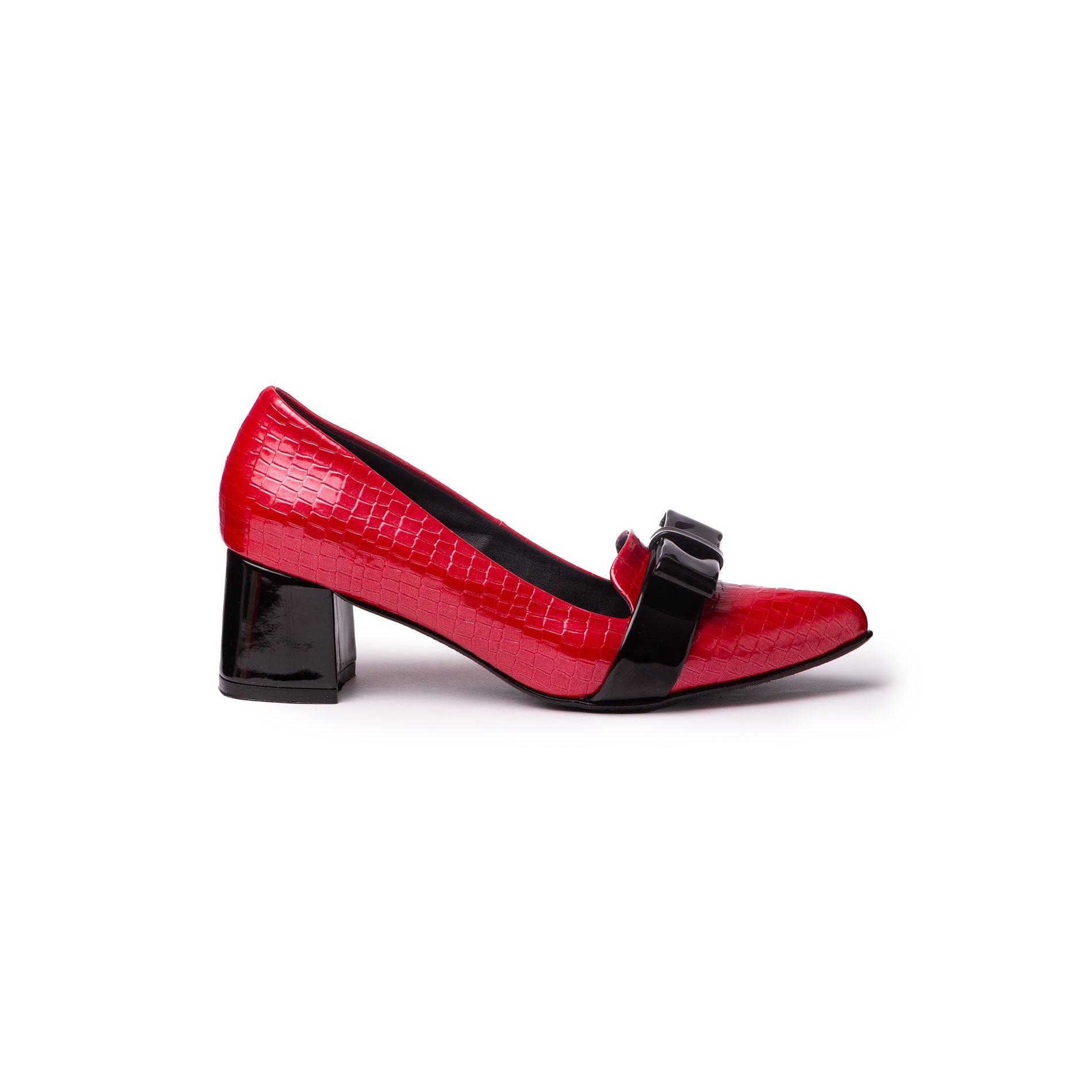 STILETTOS MUJER RODAS ROJO CHAROL - 4