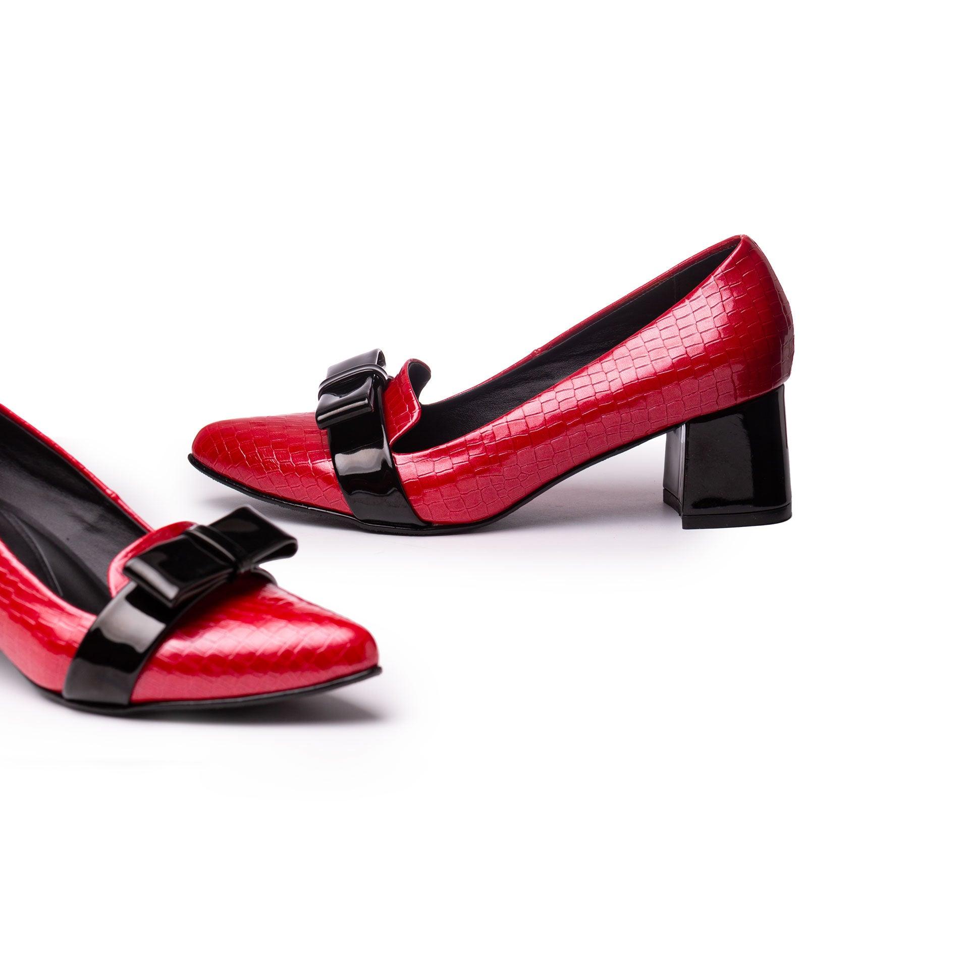 STILETTOS MUJER RODAS ROJO CHAROL - 7