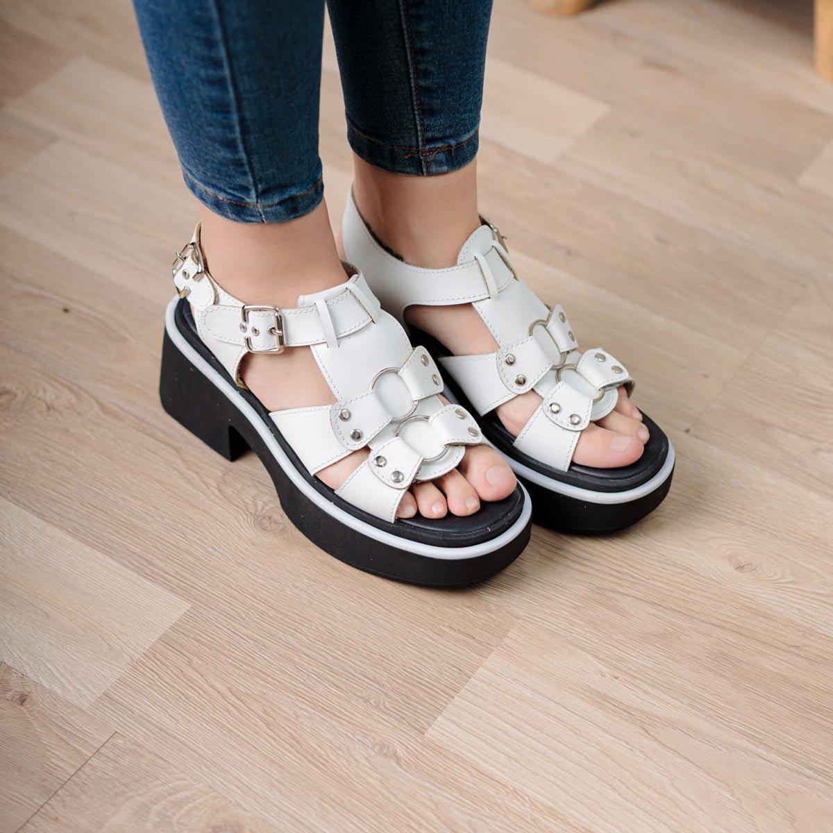 SANDALIAS CASUALES MUJER JUMIL BLANCO - 2