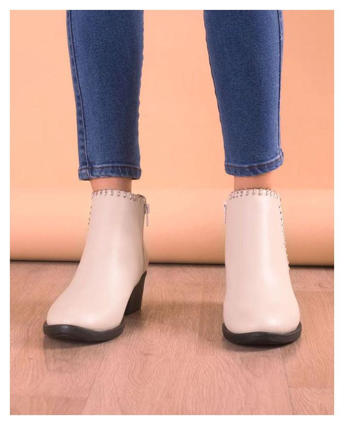 BOTINES MUJER ALBANY HUESO - 2