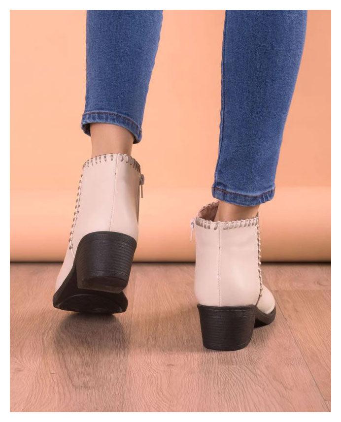 BOTINES MUJER ALBANY HUESO - 3