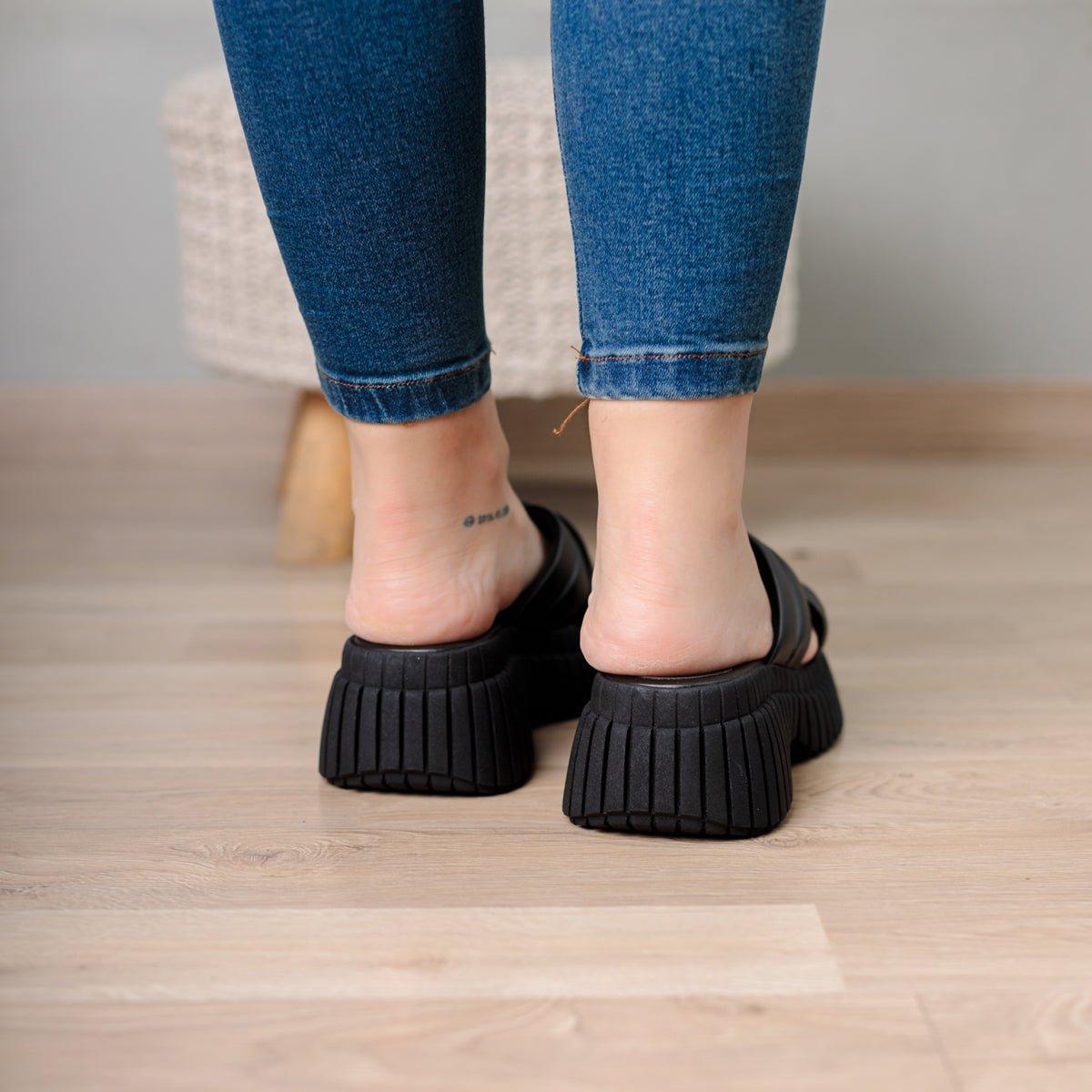 SANDALIAS CASUALES MUJER ABUMMA NEGRO - 3