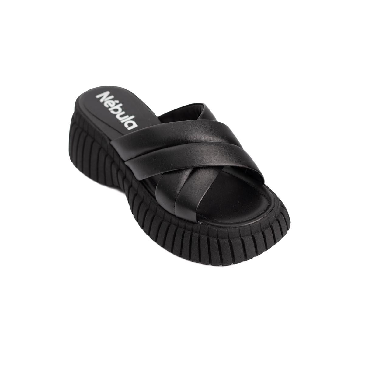 SANDALIAS CASUALES MUJER ABUMMA NEGRO - 5