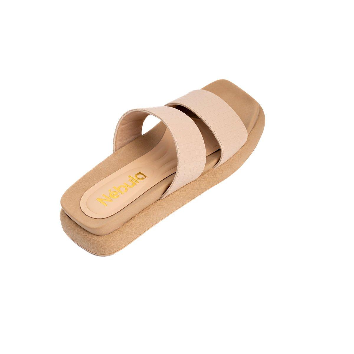 SANDALIAS CASUALES MUJER CHICORITA BEIGE - 6