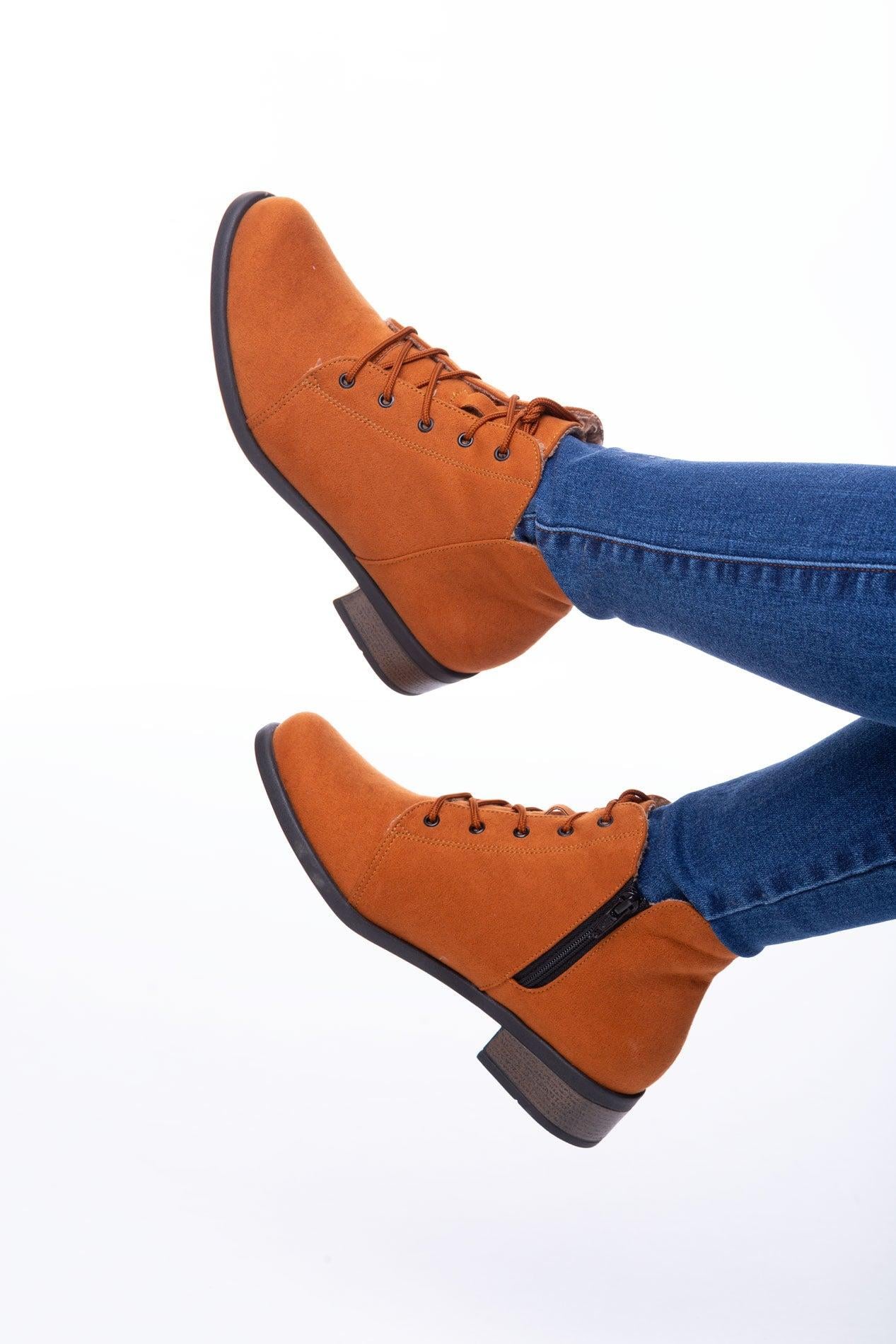 BOTINES MUJER NIZA CAMEL - 8