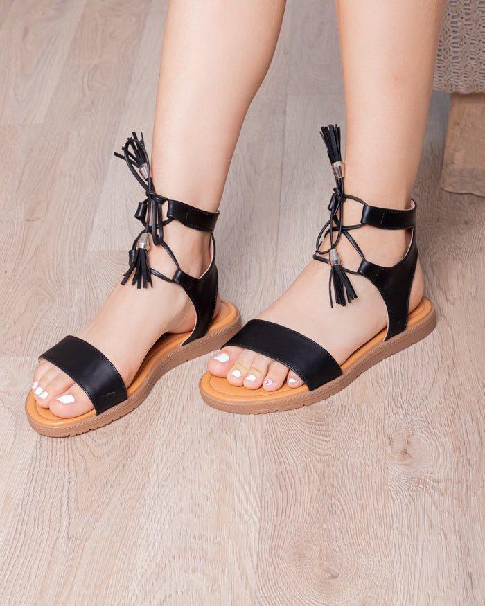 SANDALIAS CASUALES MUJER ADIS NEGRO - 1