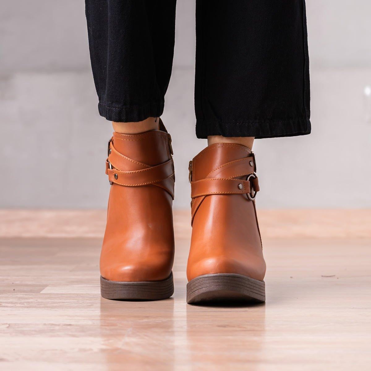 BOTINES MUJER LEANDRA CAMEL - 2