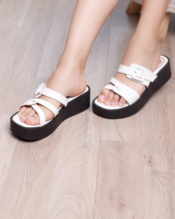 SANDALIAS CASUALES MUJER TEMUCO BLANCO - 1