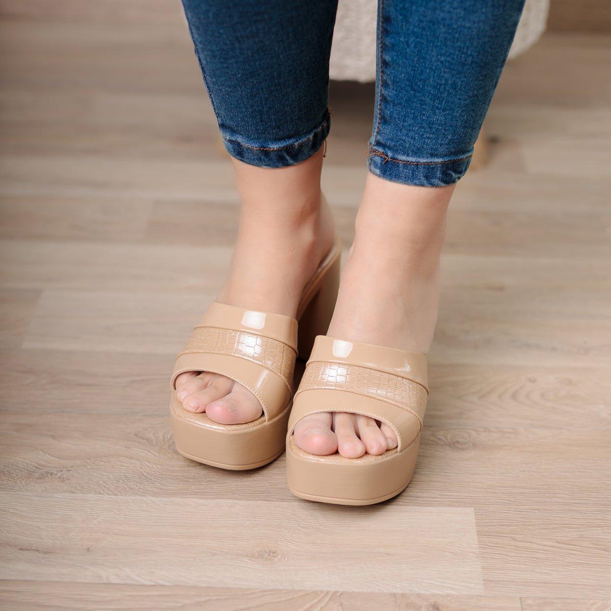 STILETTOS MUJER YESHUAT BEIGE CHAROL - 2
