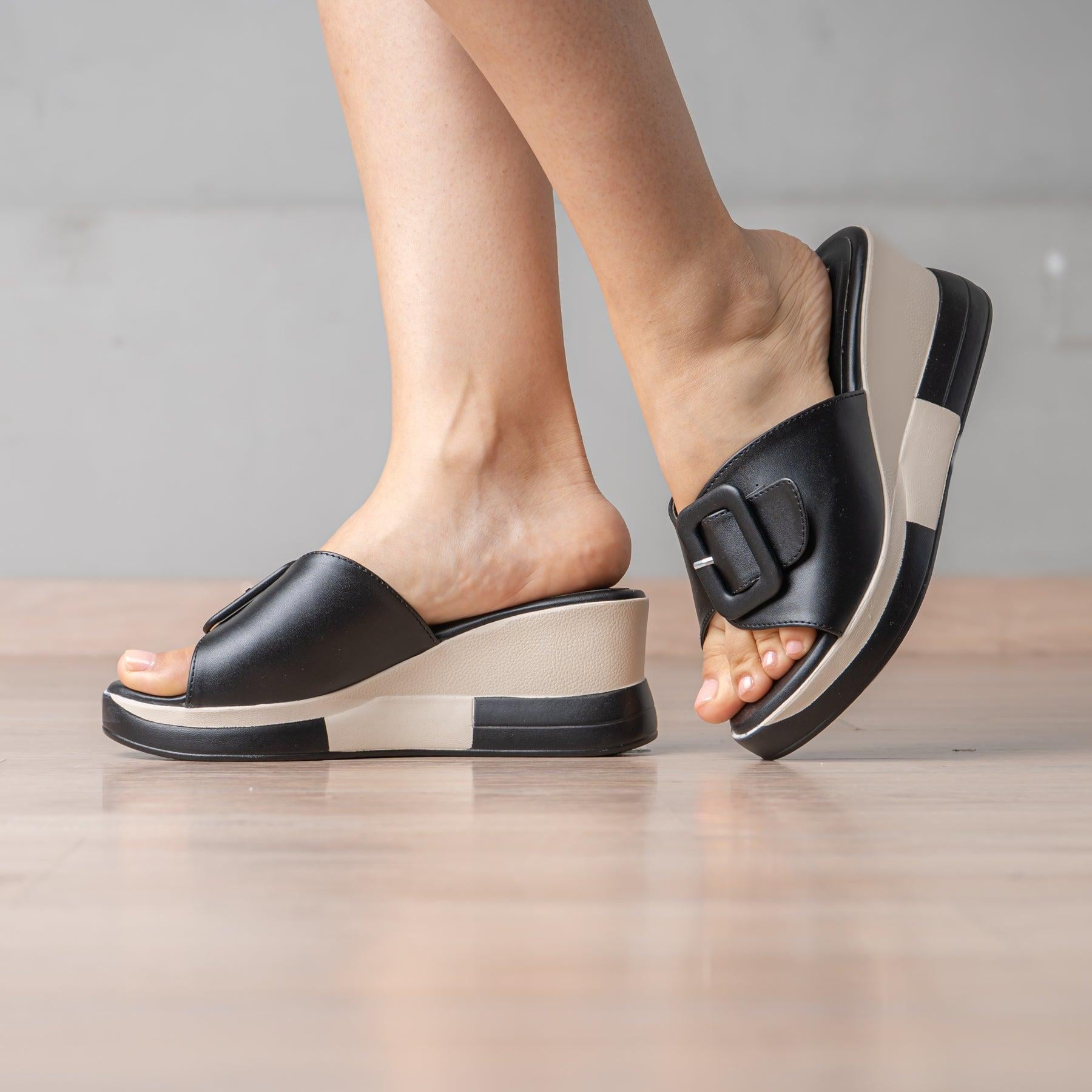 SANDALIAS CASUALES MUJER CELIZ NEGRO - 1