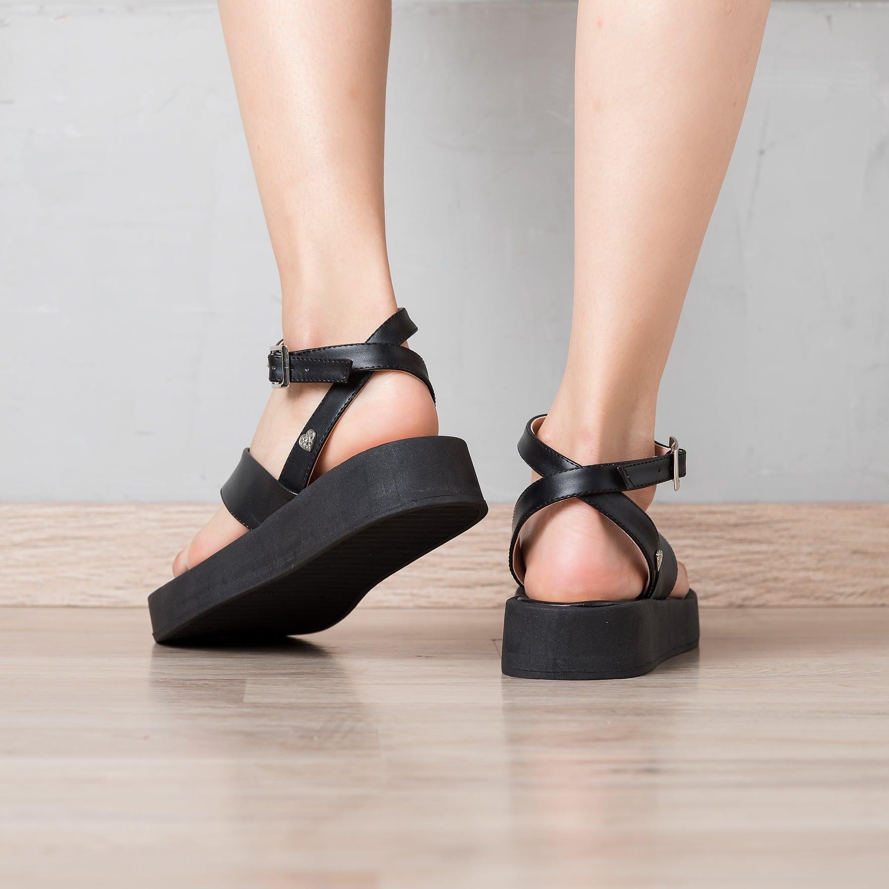 SANDALIAS CASUALES MUJER BELVET NEGRO - 3