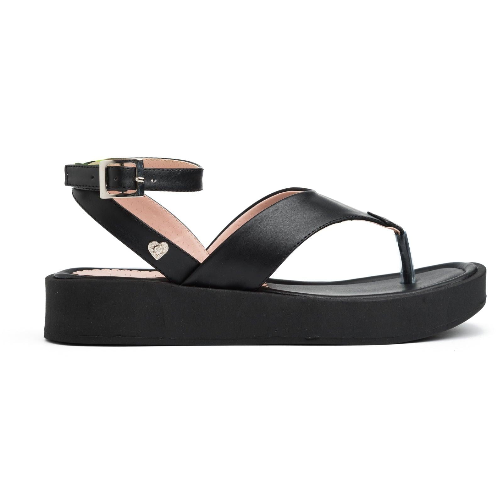 SANDALIAS CASUALES MUJER BELVET NEGRO - 4