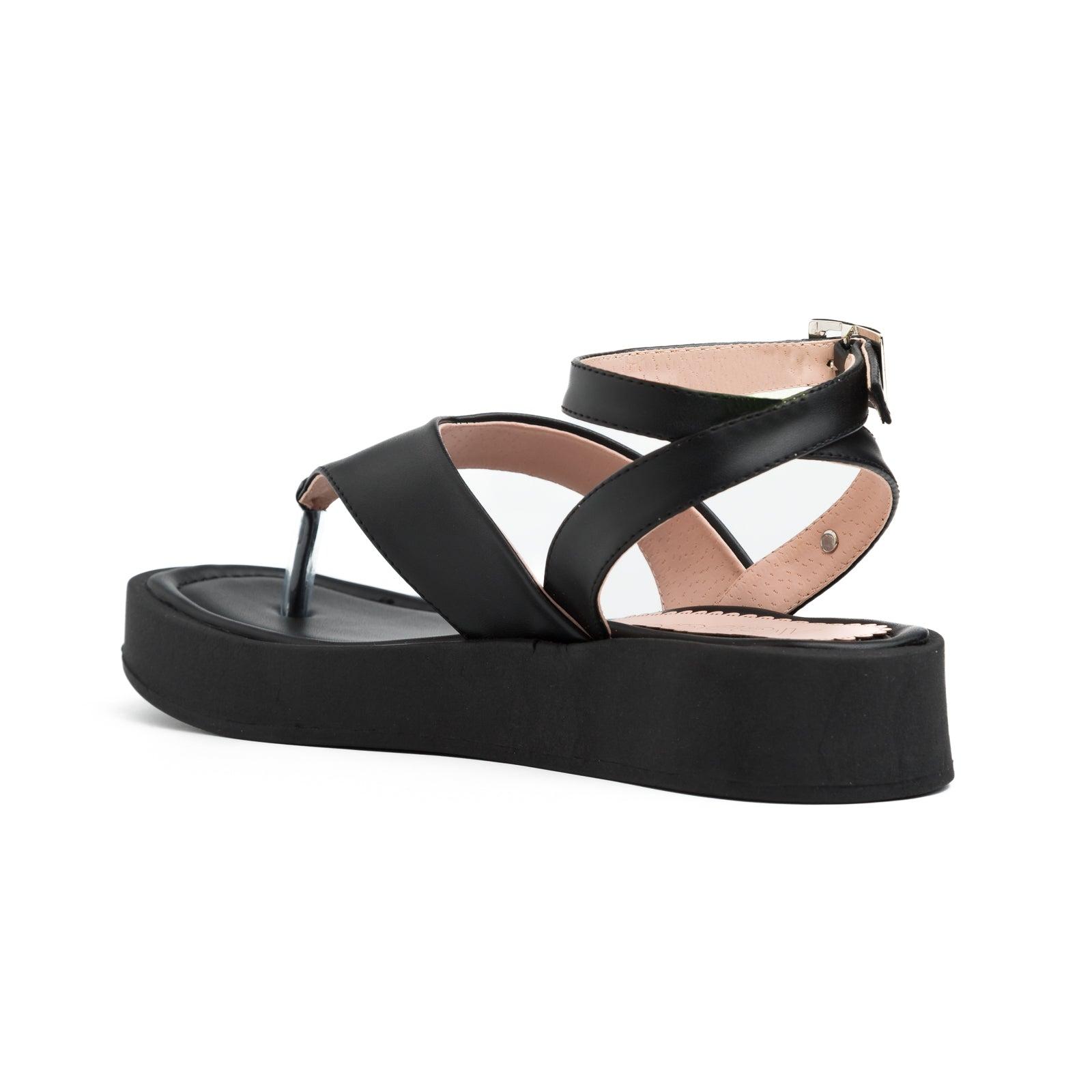 SANDALIAS CASUALES MUJER BELVET NEGRO - 6