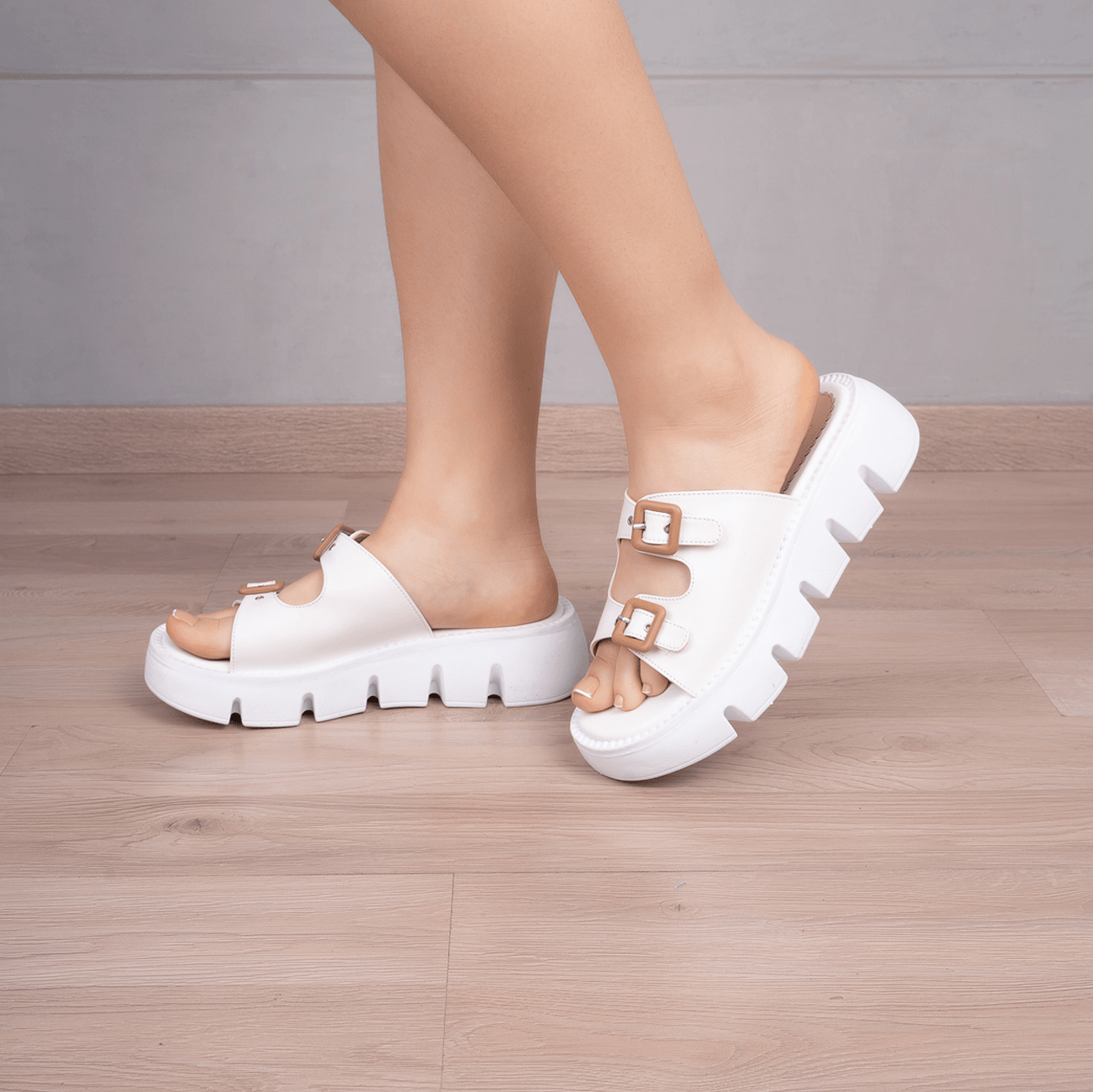 SANDALIAS CASUALES MUJER MASERU BLANCO - 1