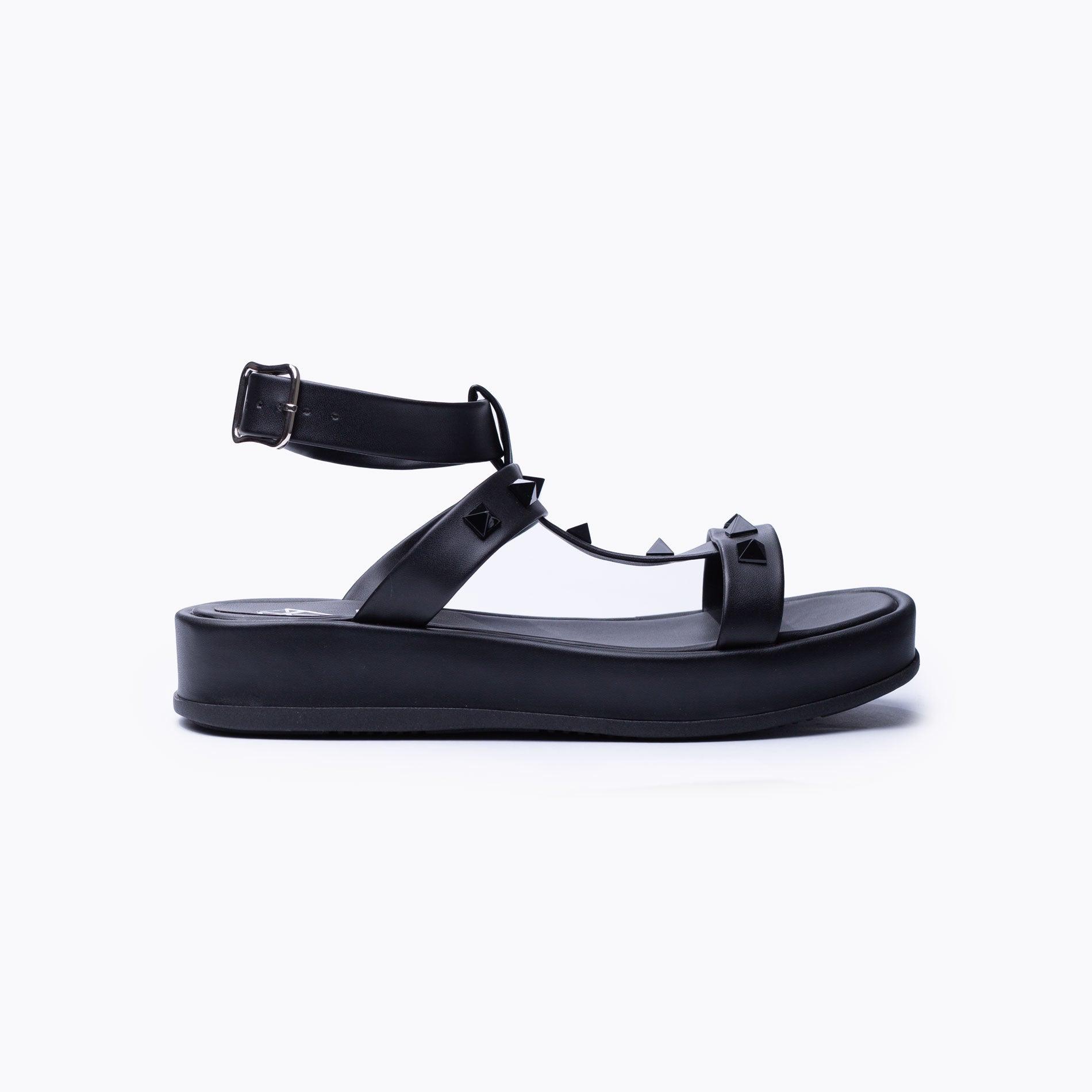 SANDALIAS CASUALES MUJER OVALLE NEGRO - 4