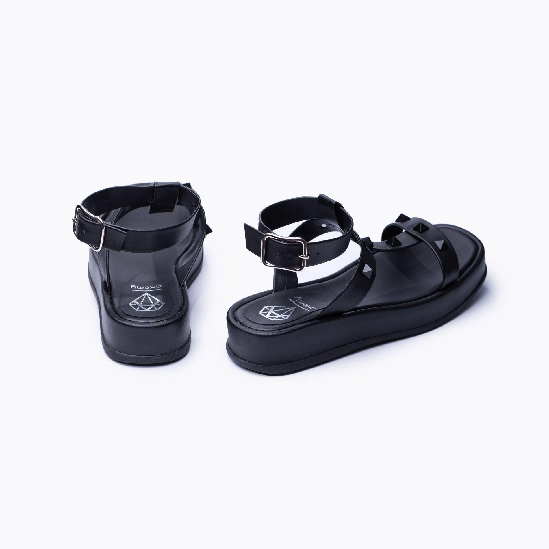 SANDALIAS CASUALES MUJER OVALLE NEGRO - 6