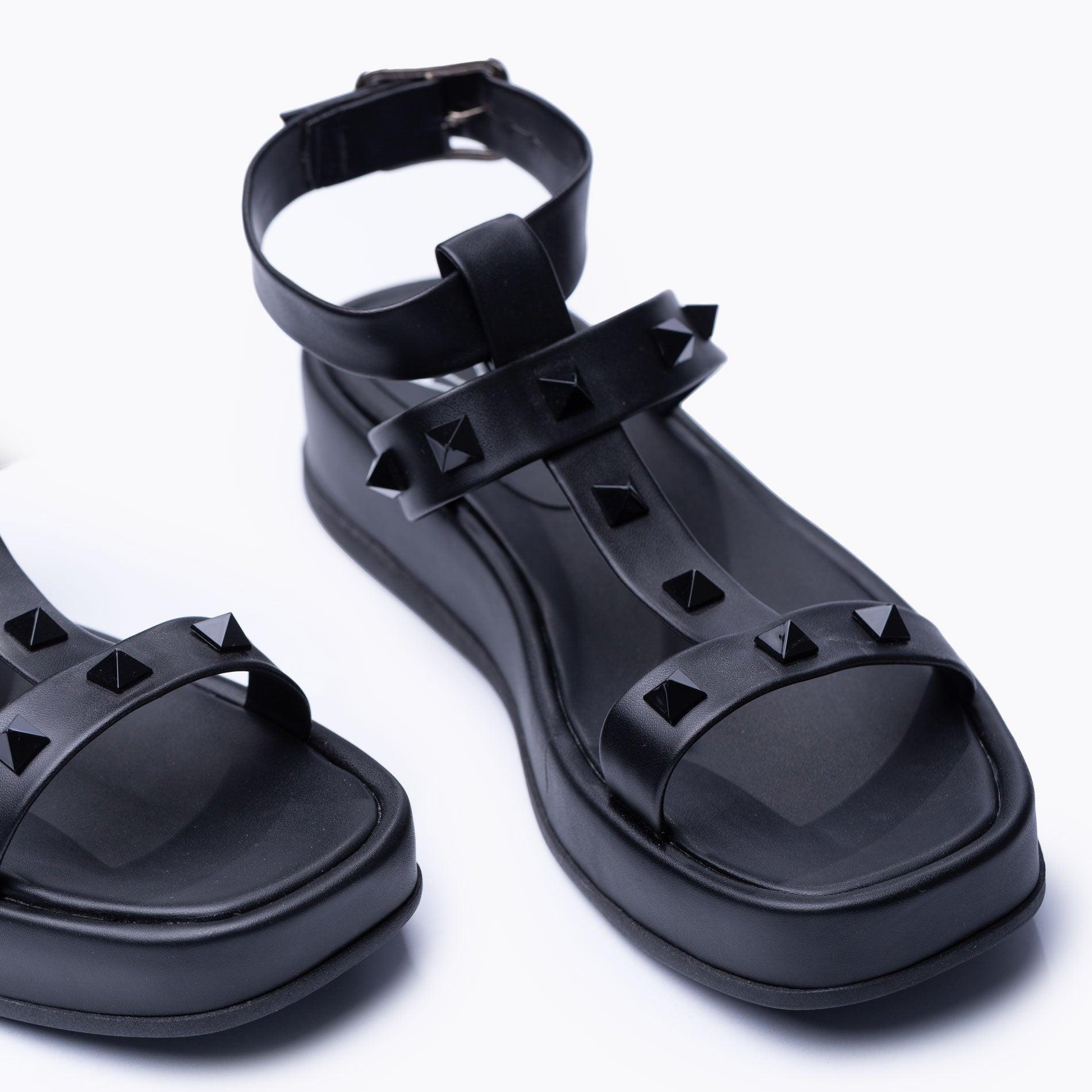 SANDALIAS CASUALES MUJER OVALLE NEGRO - 7