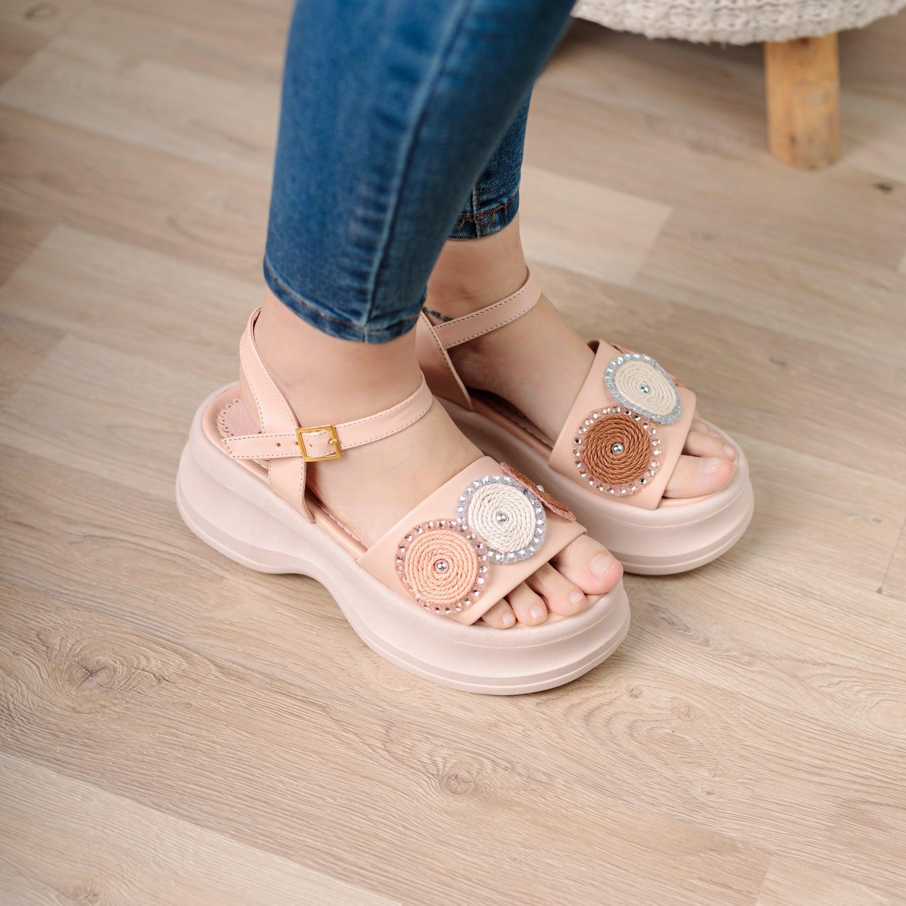 SANDALIAS CASUALES MUJER SNEZANA PALO ROSA - 1