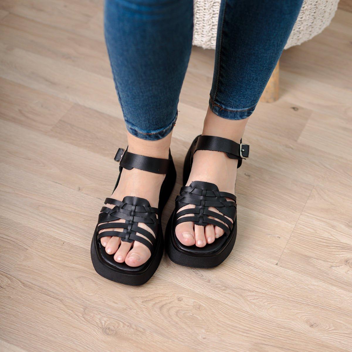 SANDALIAS CASUALES MUJER NURIAH NEGRO - 2