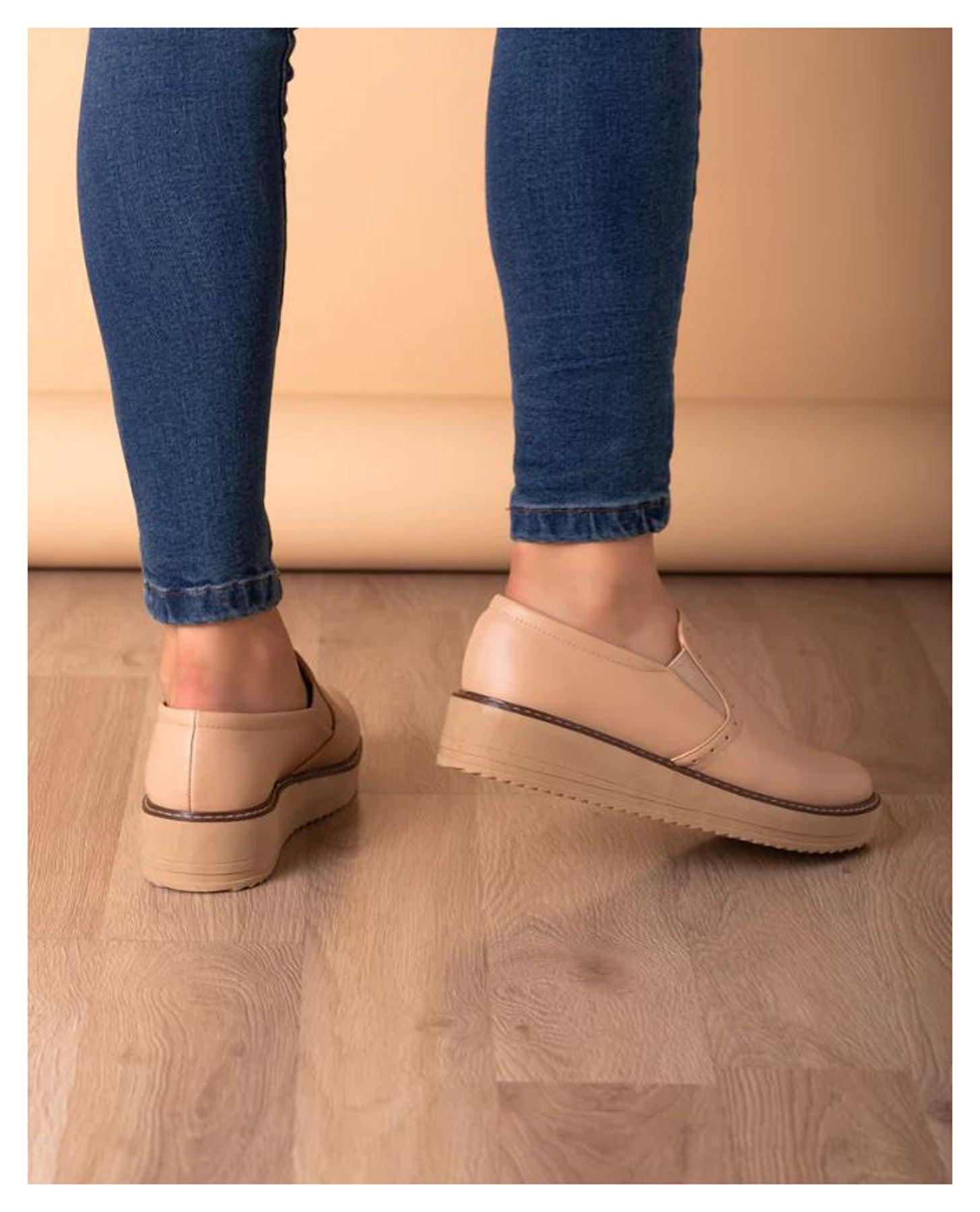 MOCASINES MUJER FERRARA BEIGE - 3