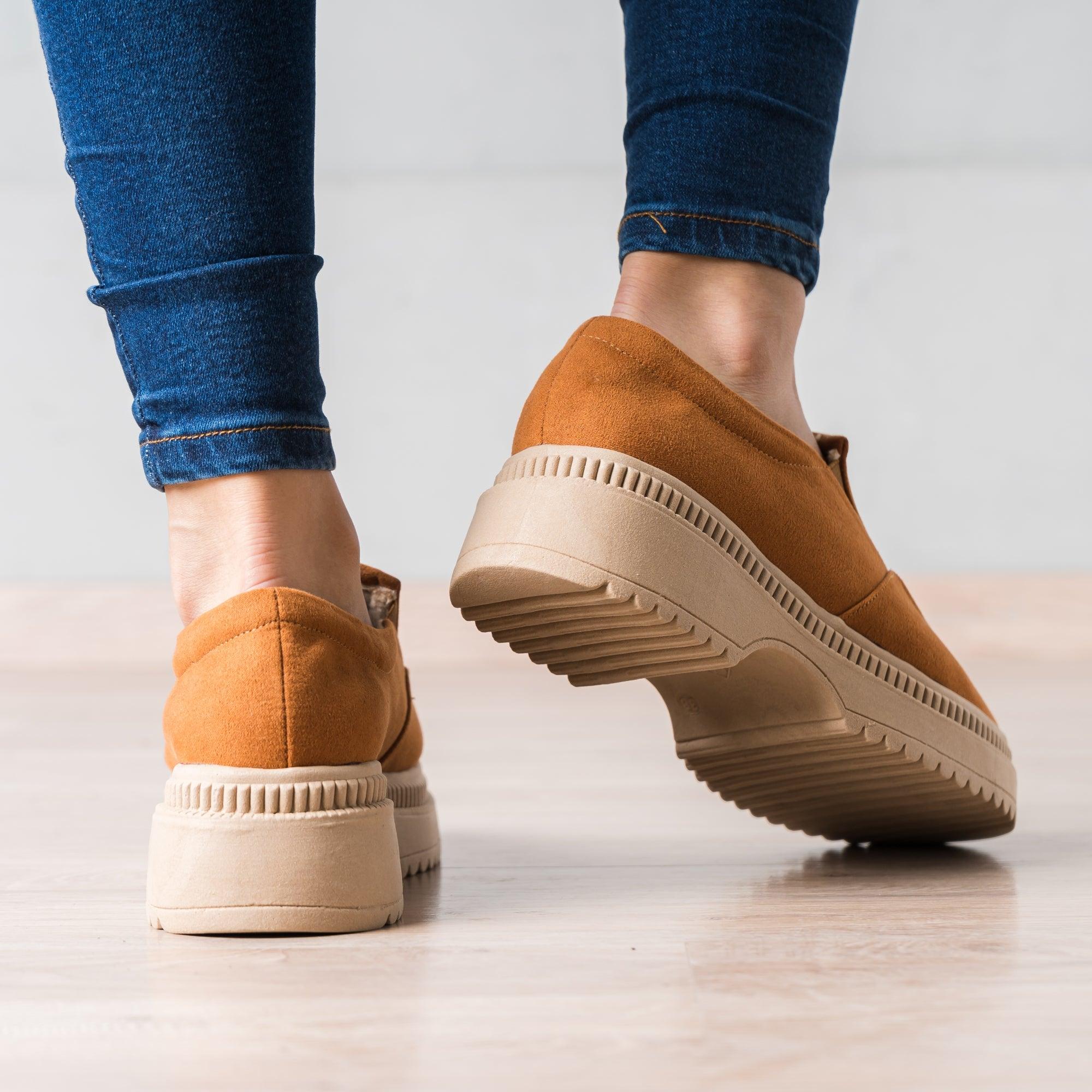 MOCASINES MUJER SERQUET CAMEL GAMUZA - 3