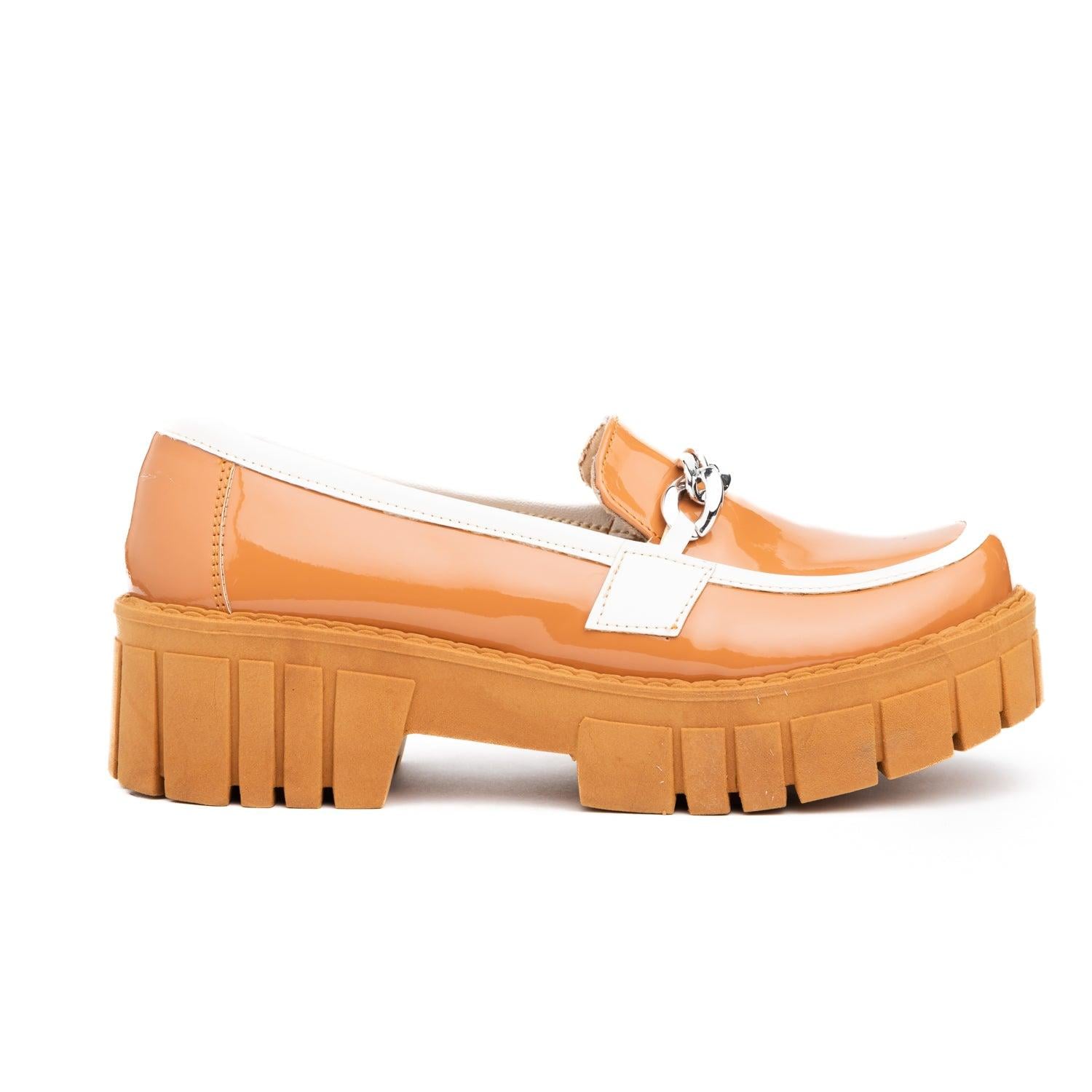 MOCASINES MUJER ANTALYA CAMEL CON BLANCO - 2