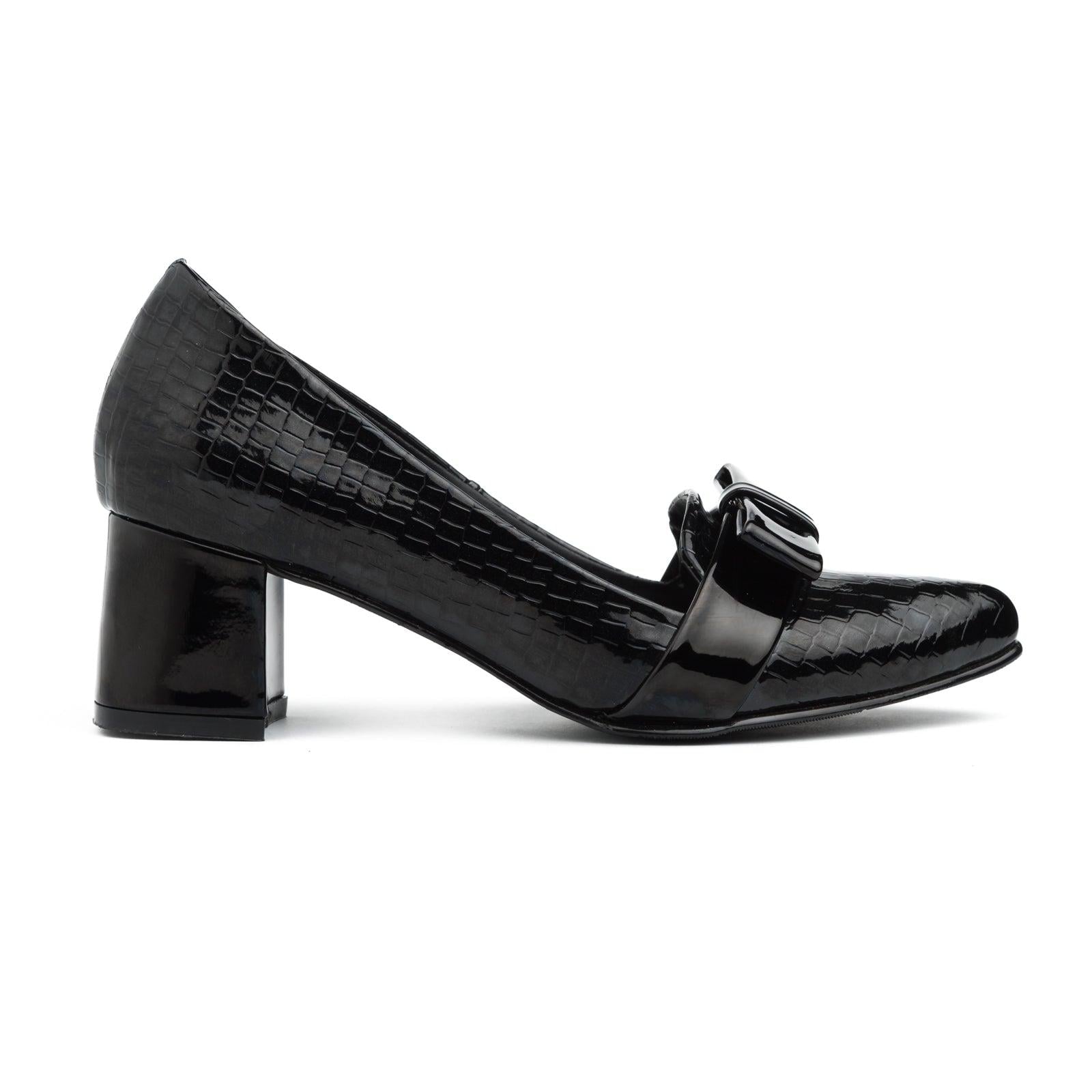STILETTOS MUJER RODAS NEGRO CHAROL - 3
