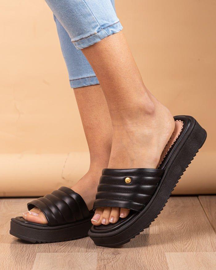 SANDALIAS CASUALES MUJER PATRAS NEGRO - 1