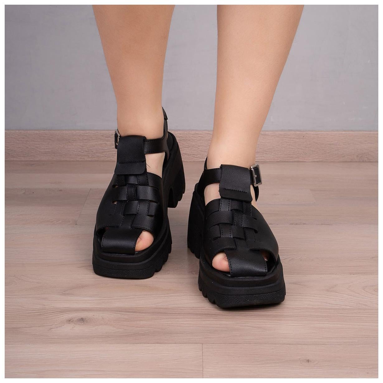 SANDALIAS CASUALES MUJER DAKAR NEGRO - 2