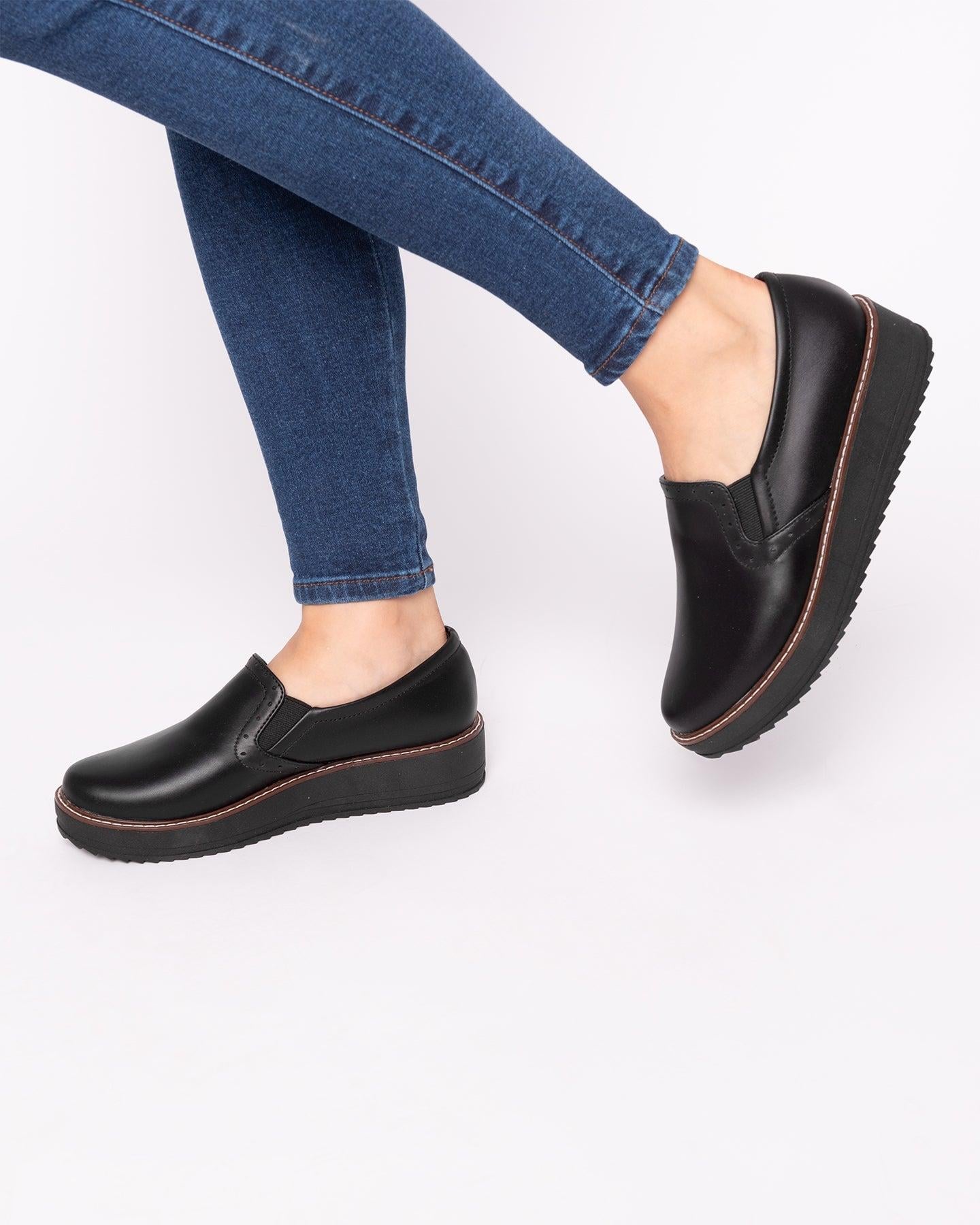 MOCASINES MUJER FERRARA NEGRO - 1